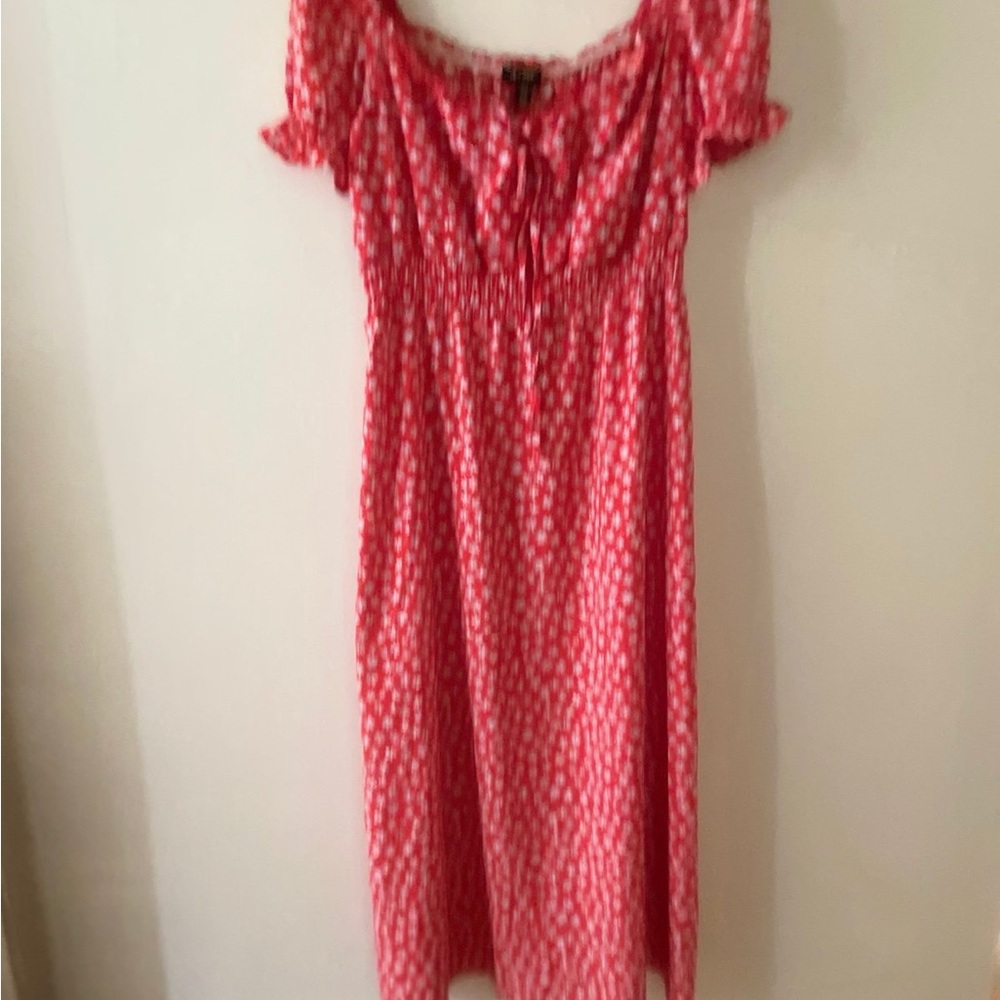 Red and White Polka Dot Dress